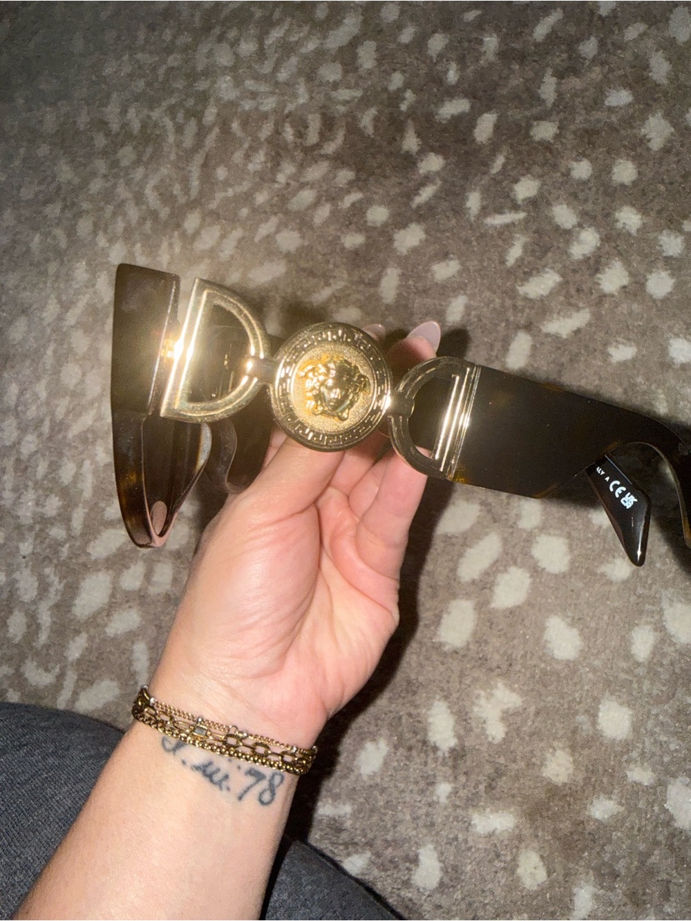 Versace Tortoiseshell Cat-Eye Sunglasses with Brown Lenses - Picture 4 of 7